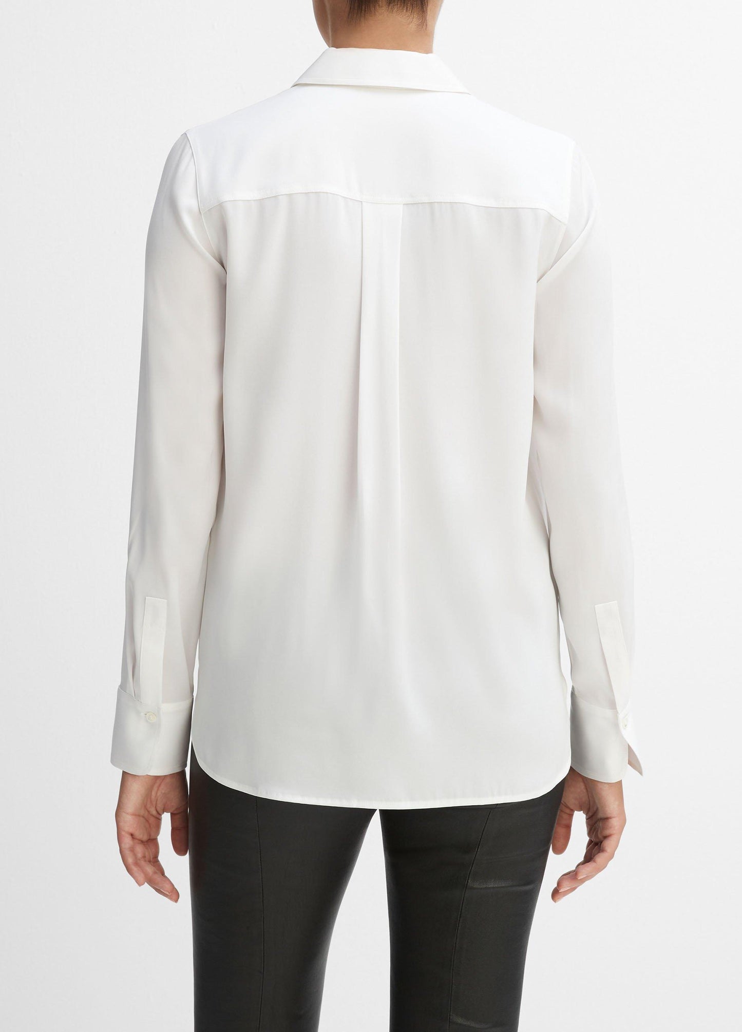 Slim Fitted Stretch-Silk Blouse - US 3738