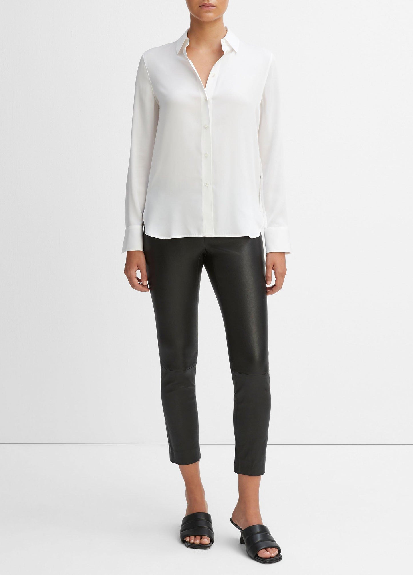 Slim Fitted Stretch-Silk Blouse - US 3738