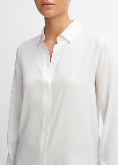 Slim Fitted Stretch-Silk Blouse - US 3738