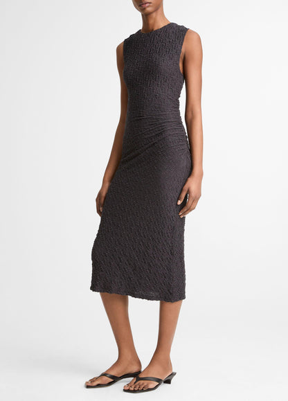 Smocked Cotton-Blend Side-Drape Dress - US 4871