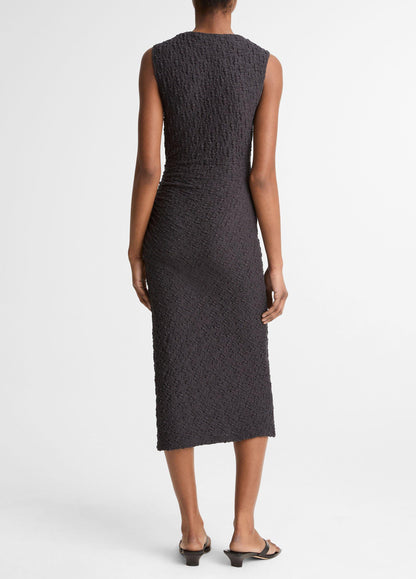Smocked Cotton-Blend Side-Drape Dress - US 4871