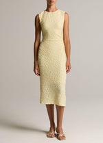 Smocked Cotton-Blend Side-Drape Dress - US 9965