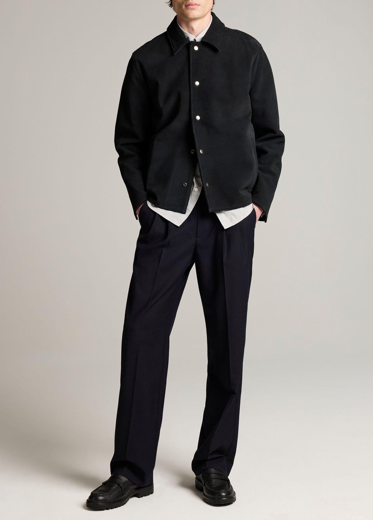 Split Suede Coaches Jacket - US 6675