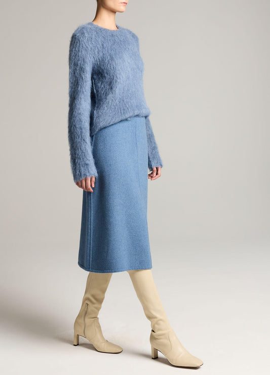 Splittable Wool-Blend Skirt - US 8787