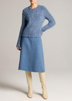 Splittable Wool-Blend Skirt - US 8787