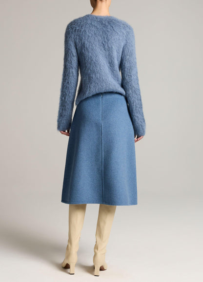 Splittable Wool-Blend Skirt - US 8787
