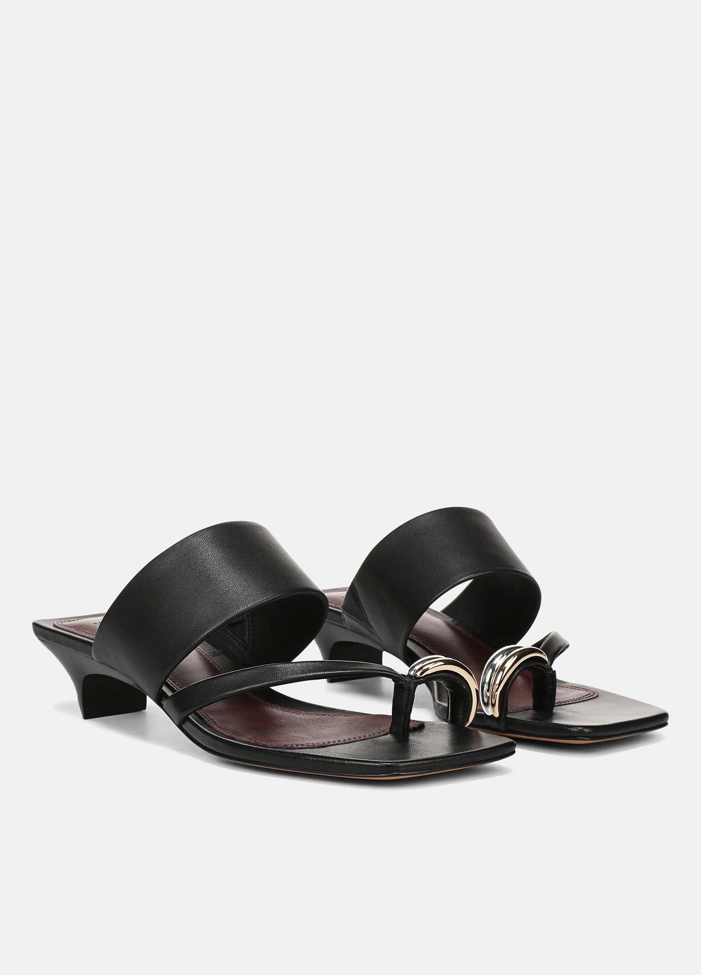 Stacy Leather Heeled Toe-Ring Sandal - US 8595