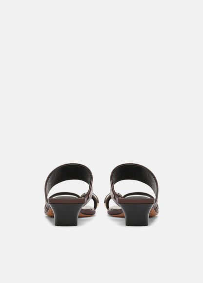 Stacy Leather Heeled Toe-Ring Sandal - US 5274