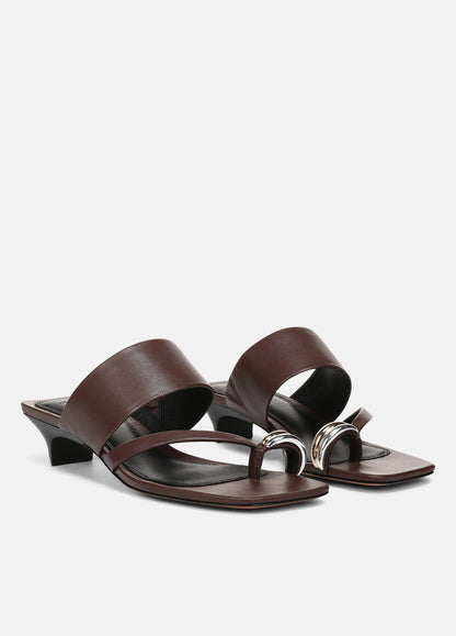 Stacy Leather Heeled Toe-Ring Sandal - US 5274