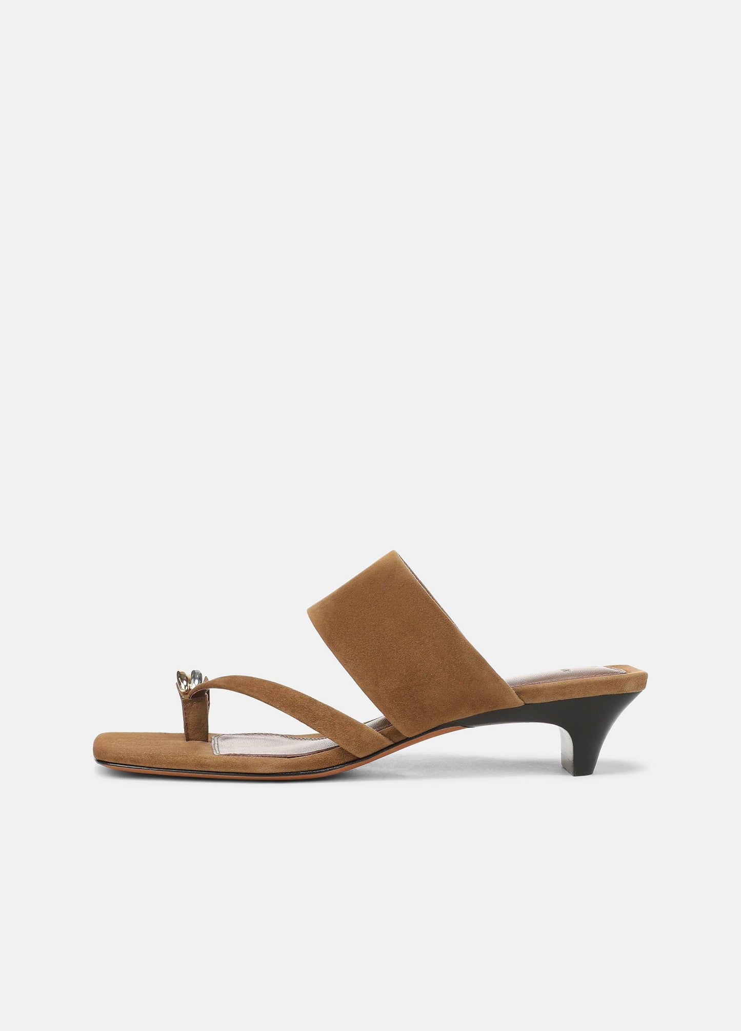 Stacy Suede Heeled Toe-Ring Sandal - US 2960