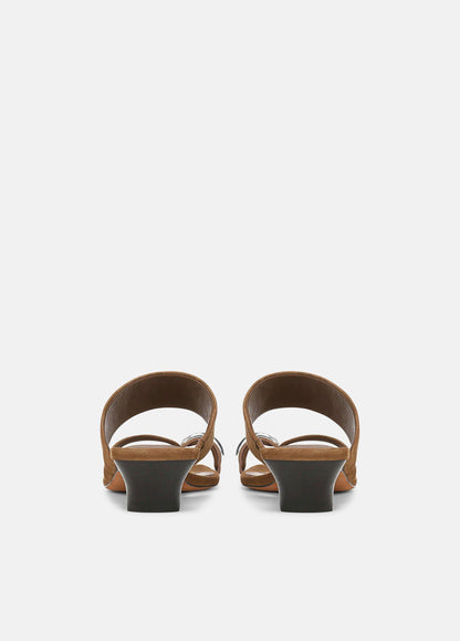 Stacy Suede Heeled Toe-Ring Sandal - US 2960