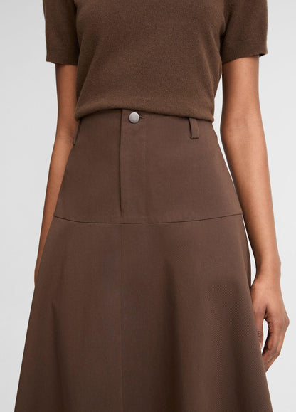 Stretch-Cotton Twill Utility Full Skirt - US 9739