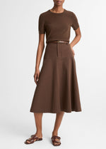 Stretch-Cotton Twill Utility Full Skirt - US 9739