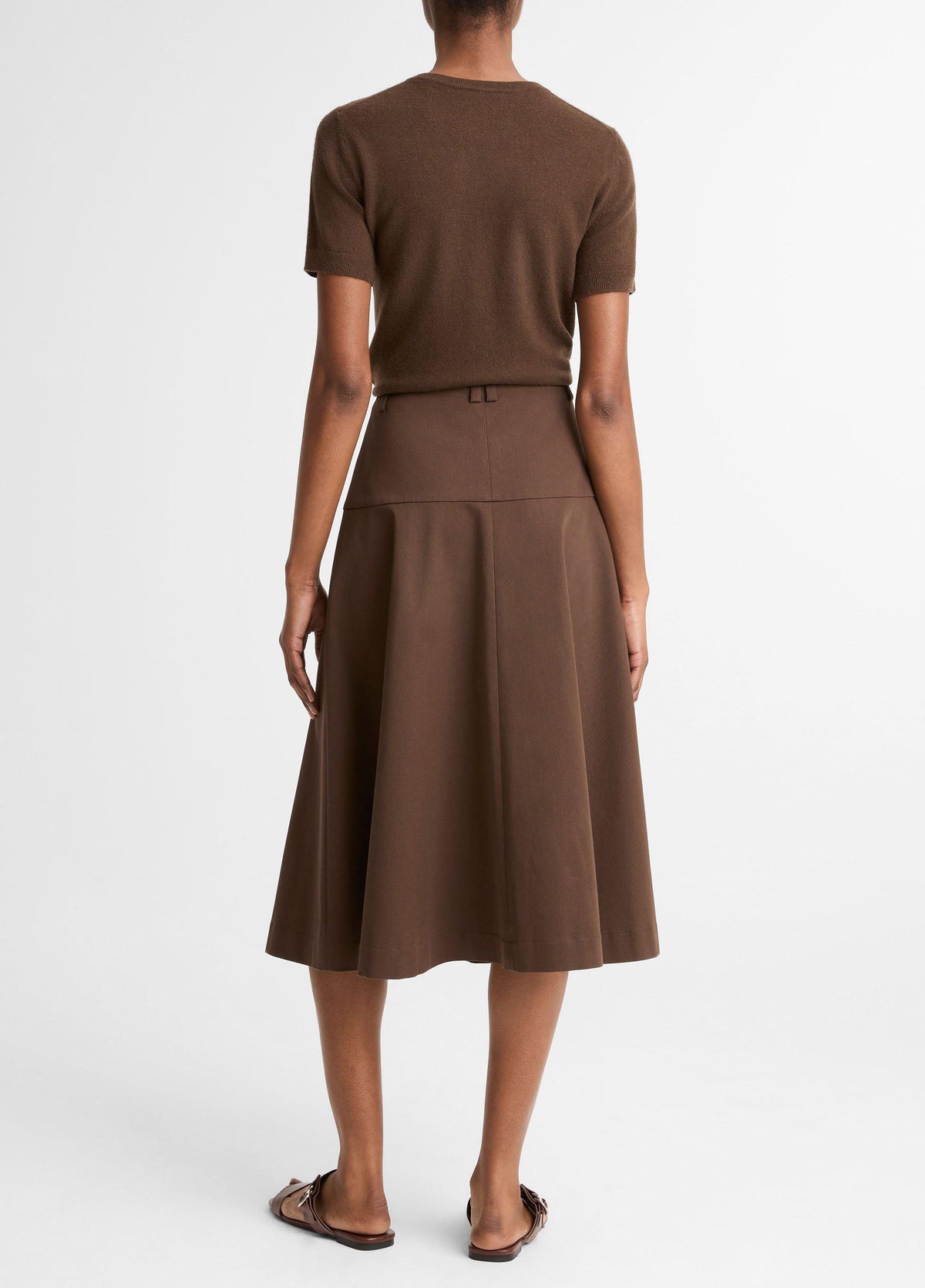 Stretch-Cotton Twill Utility Full Skirt - US 9739