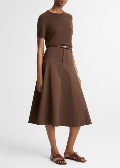 Stretch-Cotton Twill Utility Full Skirt - US 9739