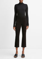 Stretch-Suede Cropped Flare Legging - US 6724