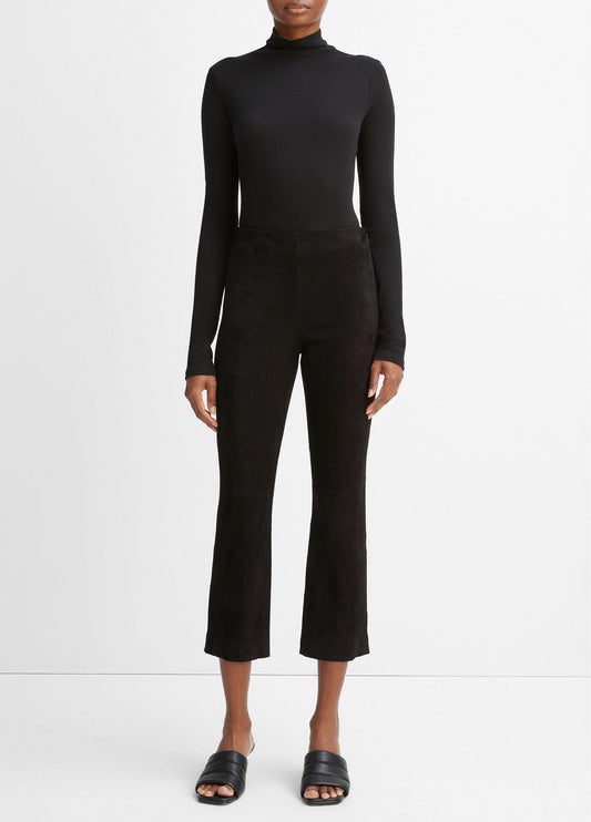 Stretch-Suede Cropped Flare Legging - US 6724