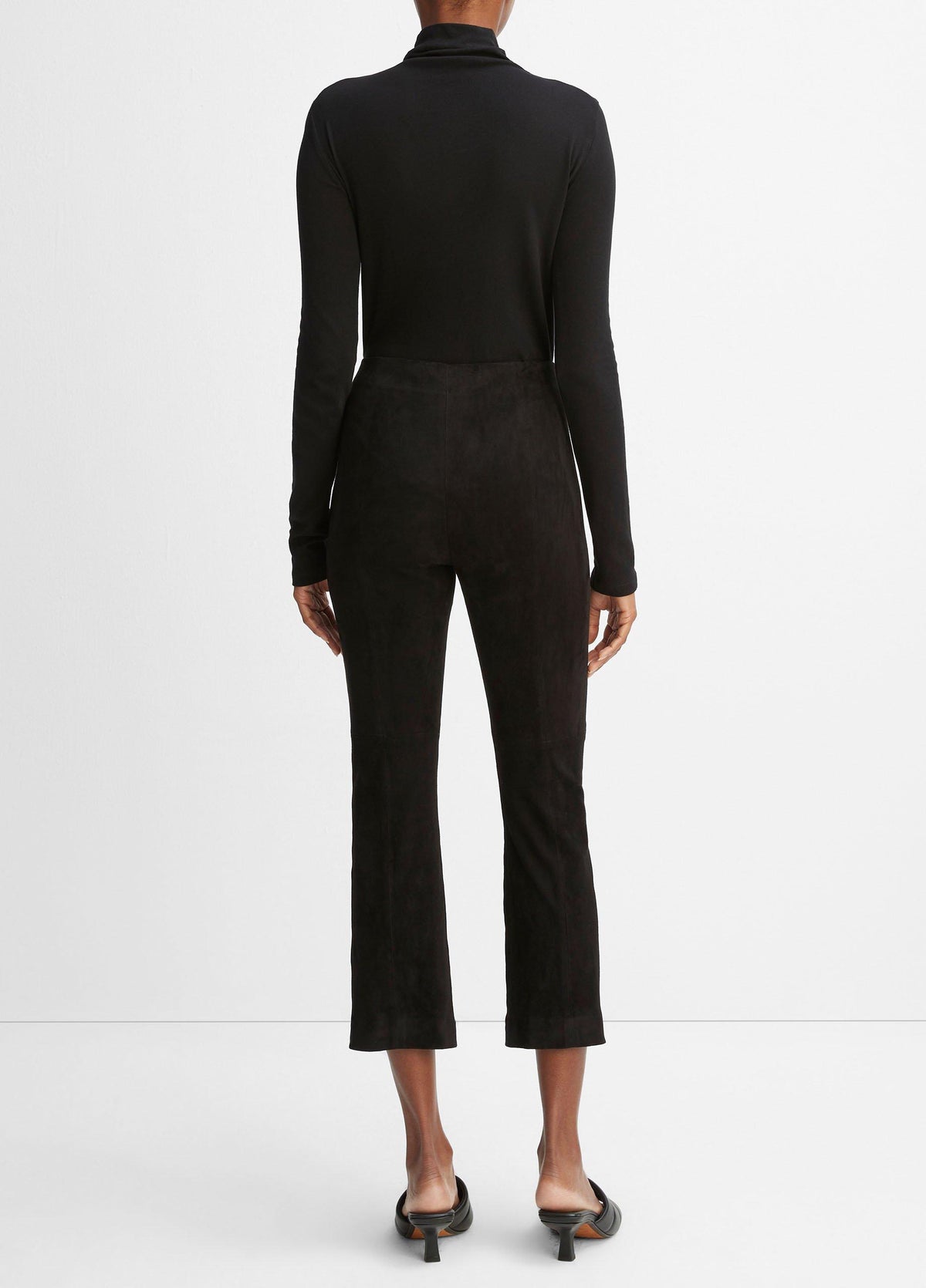 Stretch-Suede Cropped Flare Legging - US 6724