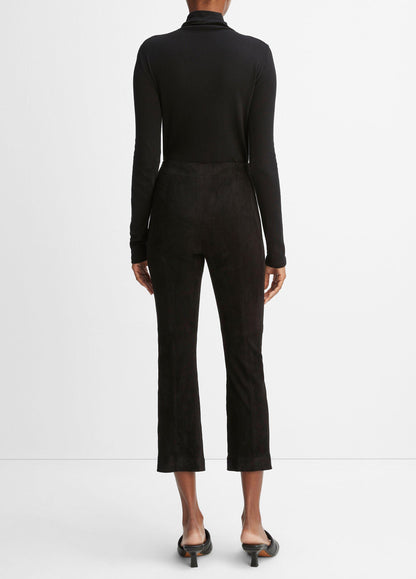 Stretch-Suede Cropped Flare Legging - US 6724