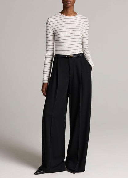Striped Cotton Long-Sleeve T-Shirt - US 0986