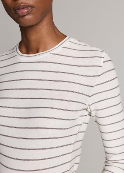 Striped Cotton Long-Sleeve T-Shirt - US 0986