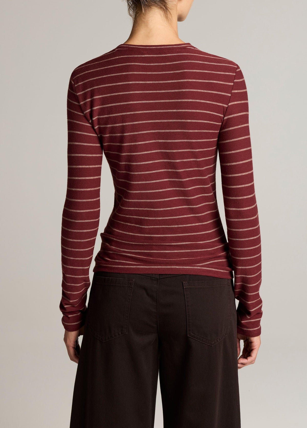 Striped Cotton Long-Sleeve T-Shirt - US 9588