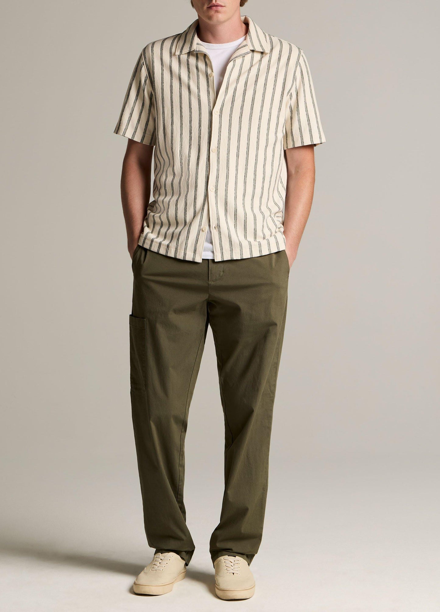 Striped Cotton Terry Cabana Shirt - US 9535