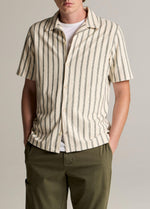 Striped Cotton Terry Cabana Shirt - US 9535