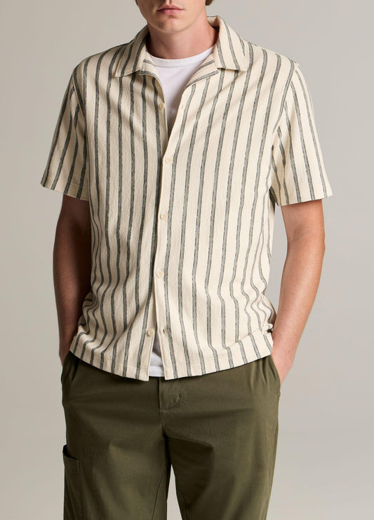 Striped Cotton Terry Cabana Shirt - US 9535