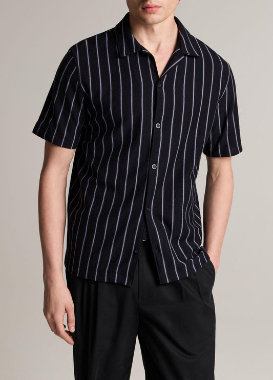 Striped Cotton Terry Cabana Shirt - US 5565