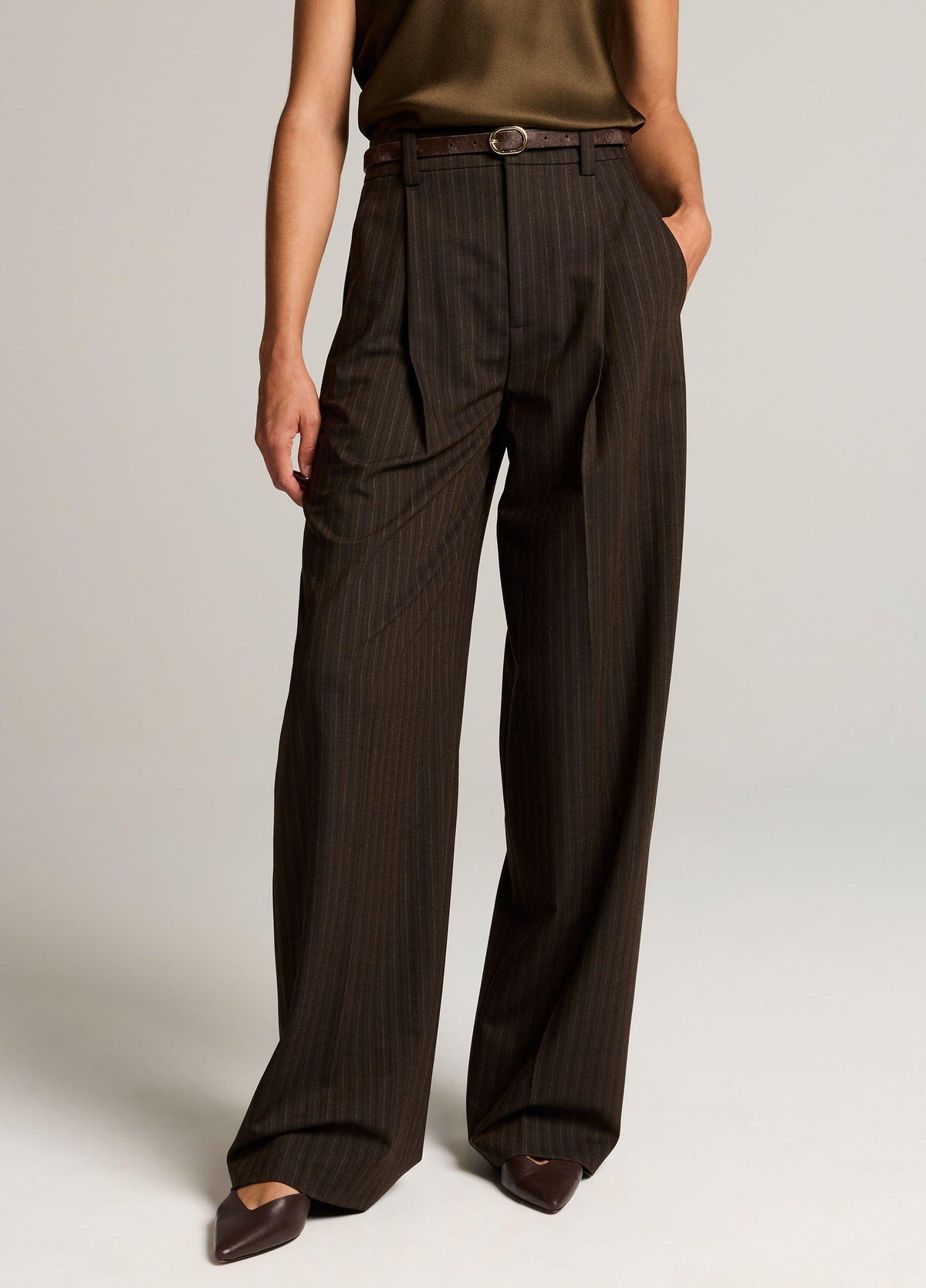 Striped High-Waist Wide-Leg Trouser - US 5603
