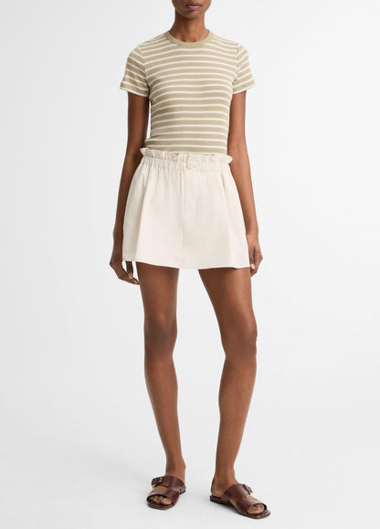 Striped Pima Cotton-Blend '90s Shrunken T-Shirt - US 0440