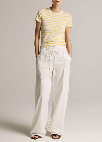 Striped Pima Cotton-Blend '90s Shrunken T-Shirt - US 3935