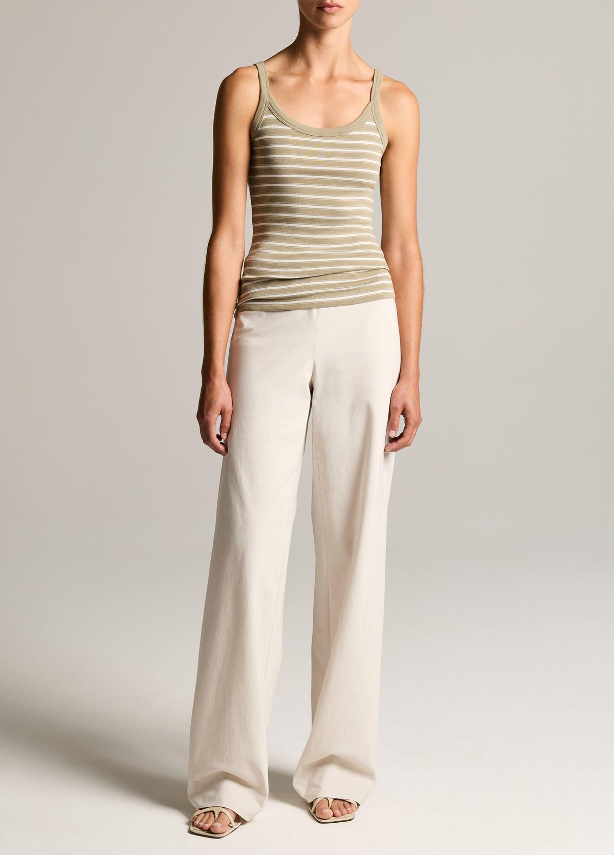 Striped Pima Cotton-Blend Camisole - US 8439