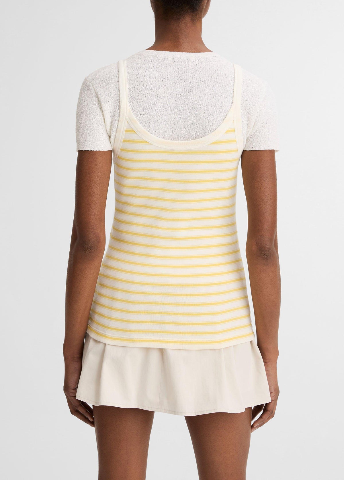 Striped Pima Cotton-Blend Camisole - US 8615