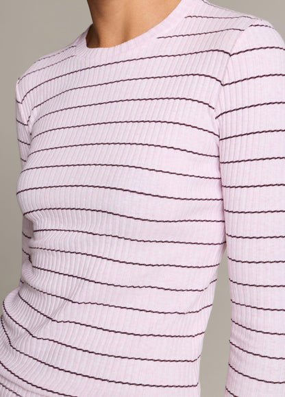 Striped Ribbed Cotton Long-Sleeve T-Shirt - US 1896