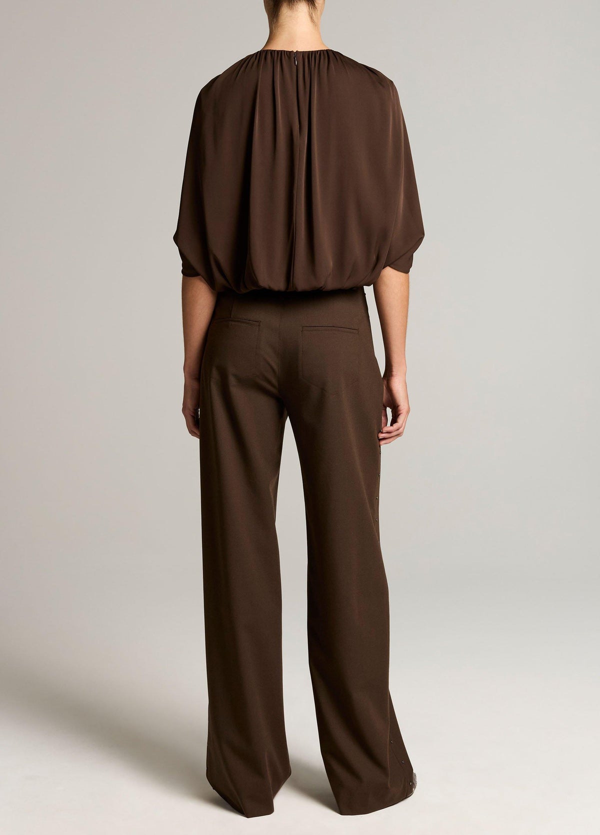 Studded Mid-Rise Wide-Leg Trouser - US 6449