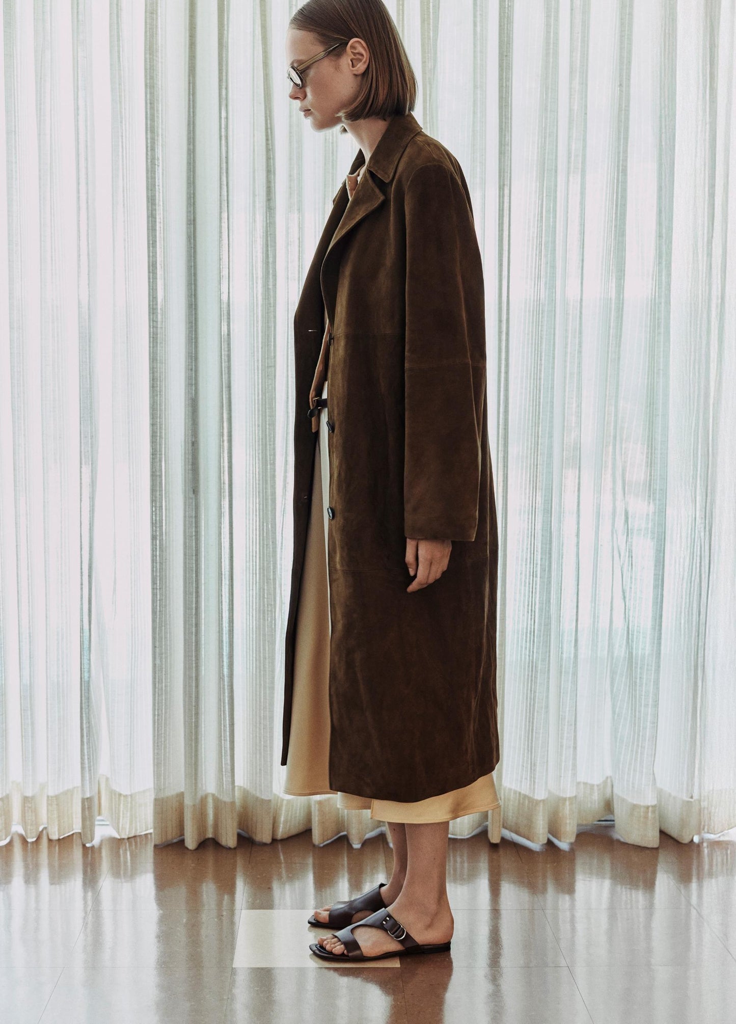 Suede Long Coat - US 0680