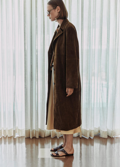 Suede Long Coat - US 0680