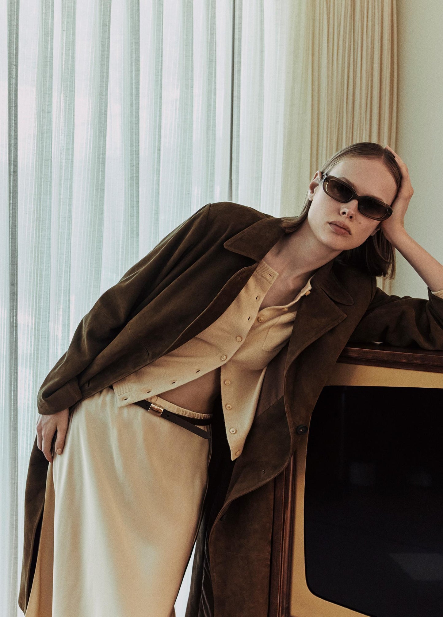 Suede Long Coat - US 0680