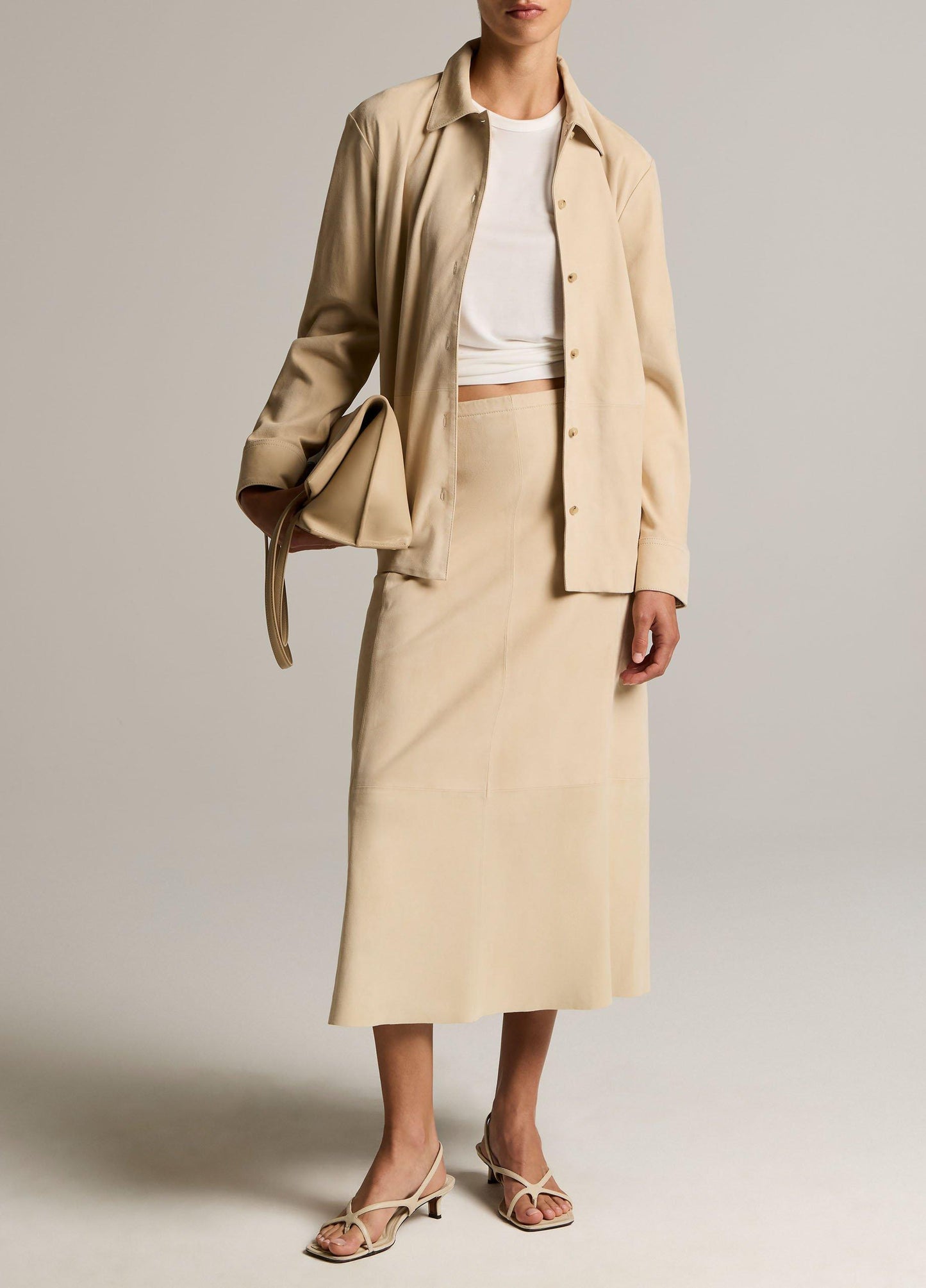 Suede Paneled Shirt Jacket - US 6657