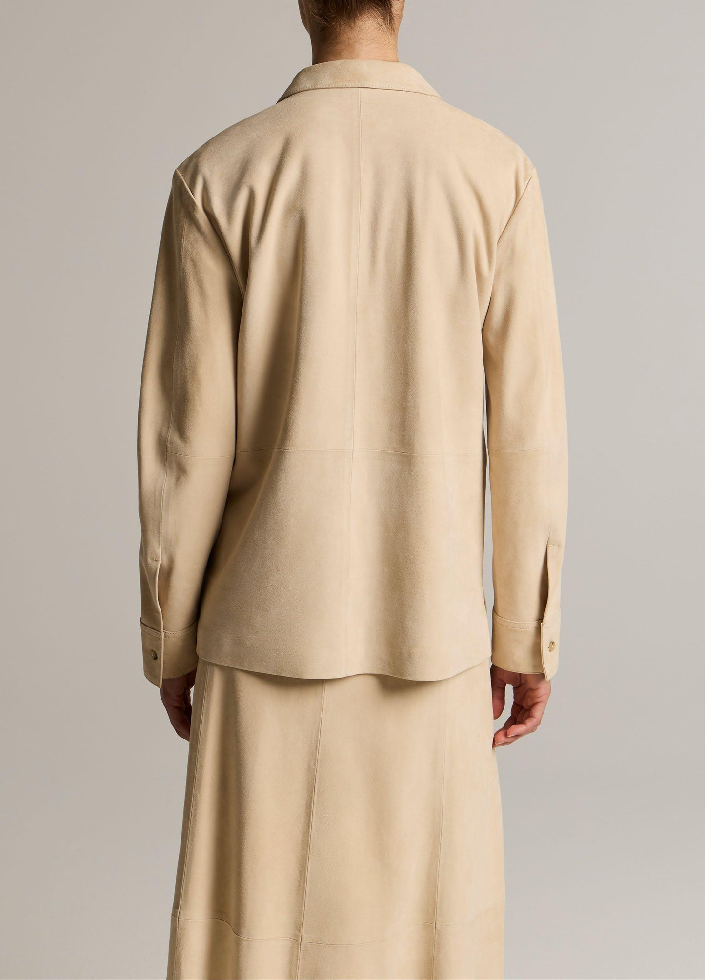 Suede Paneled Shirt Jacket - US 6657