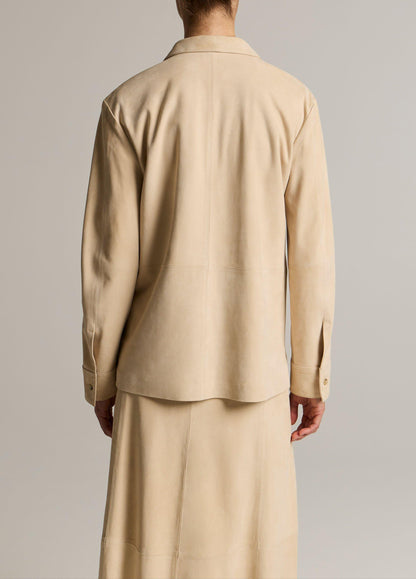 Suede Paneled Shirt Jacket - US 6657
