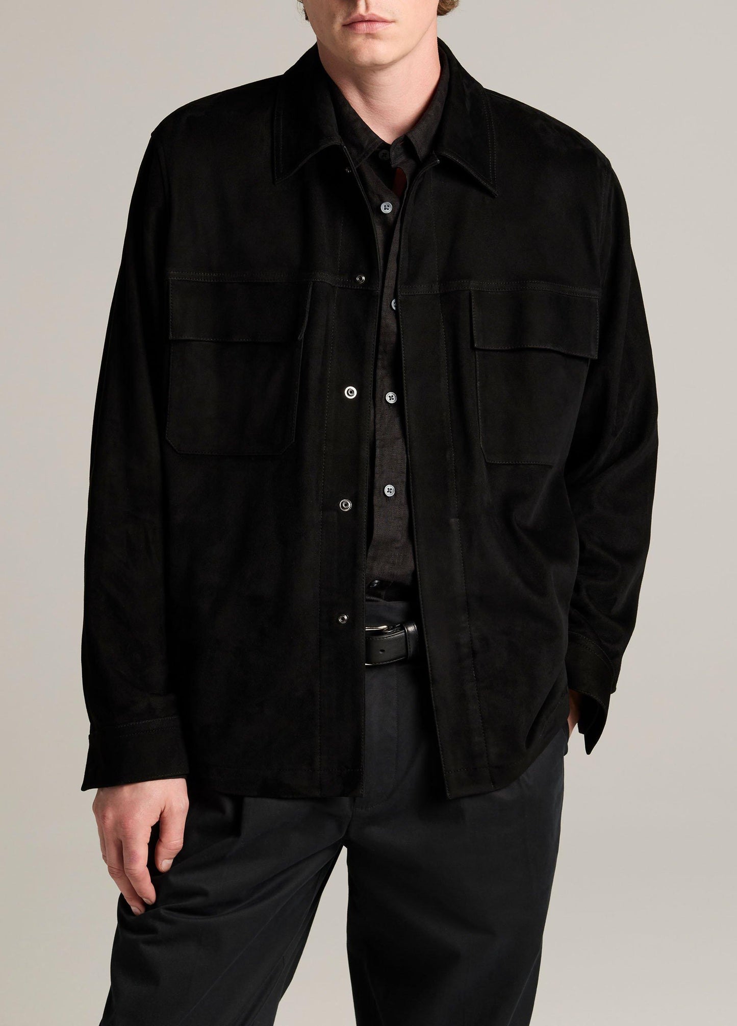 Suede Shirt Jacket - US 9536
