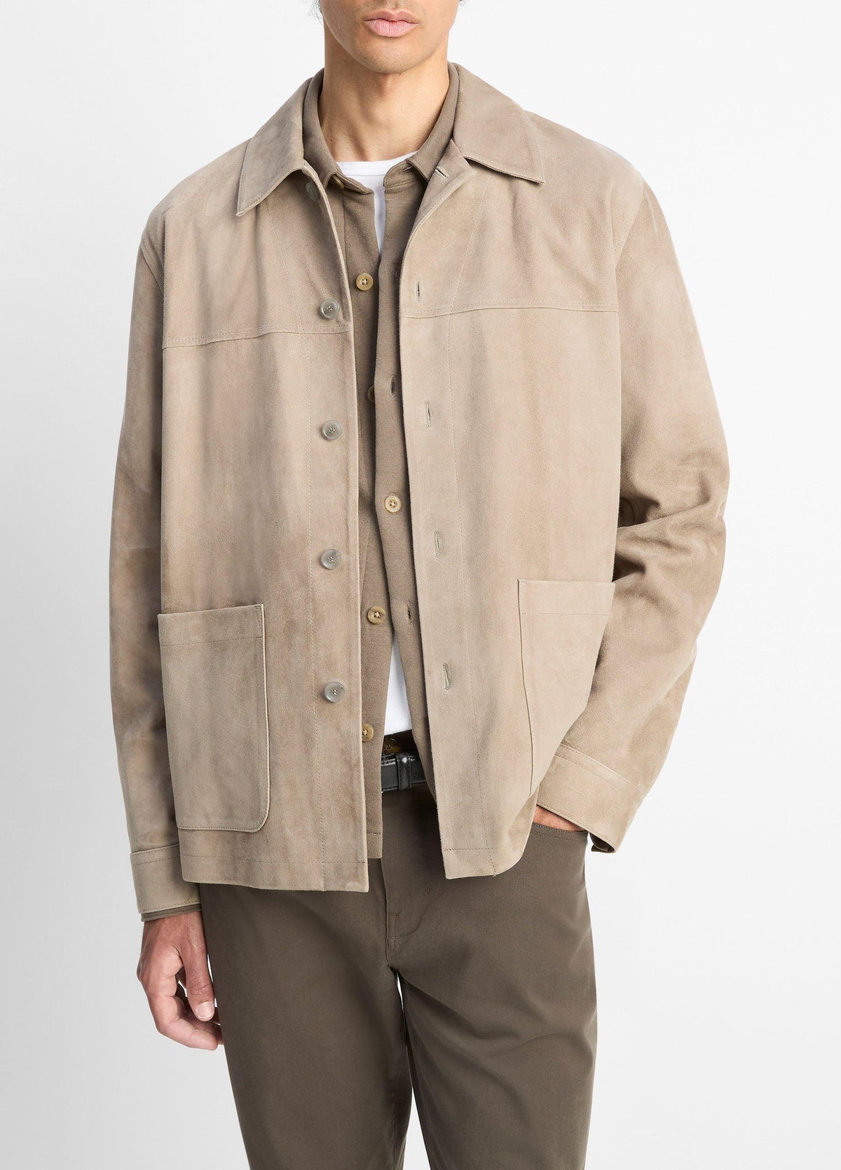 Suede Shirt Jacket - US 2203