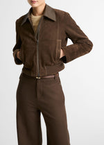 Suede Shrunken Bomber Jacket - US 9957
