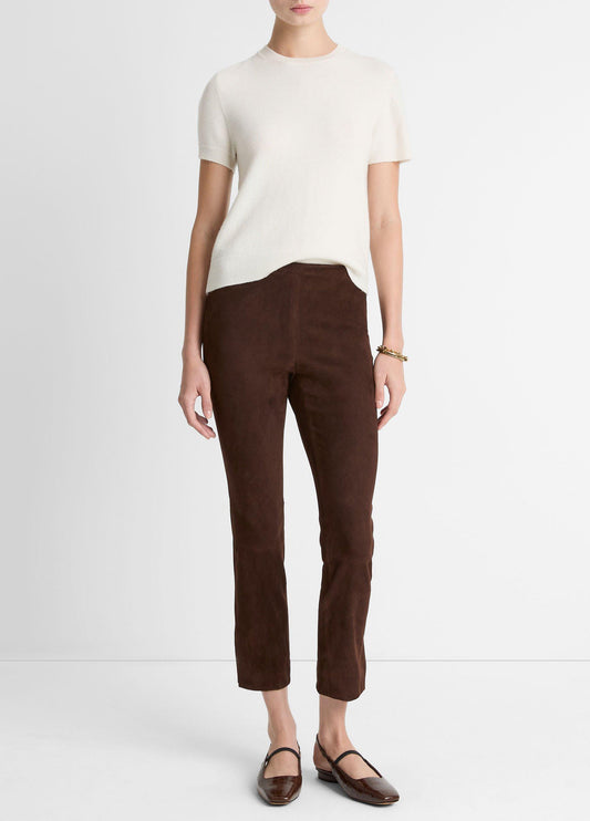 Suede Split-Hem Cropped Pant - US 5050
