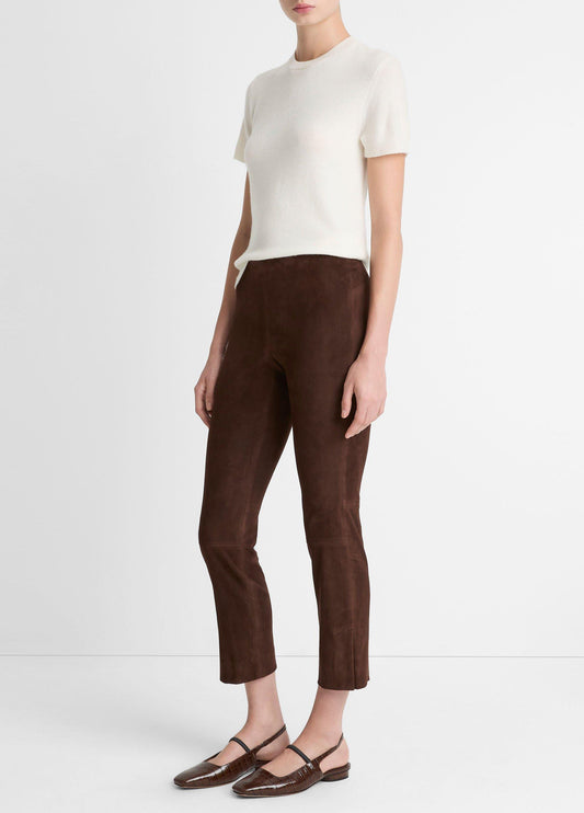 Suede Split-Hem Cropped Pant - US 5050