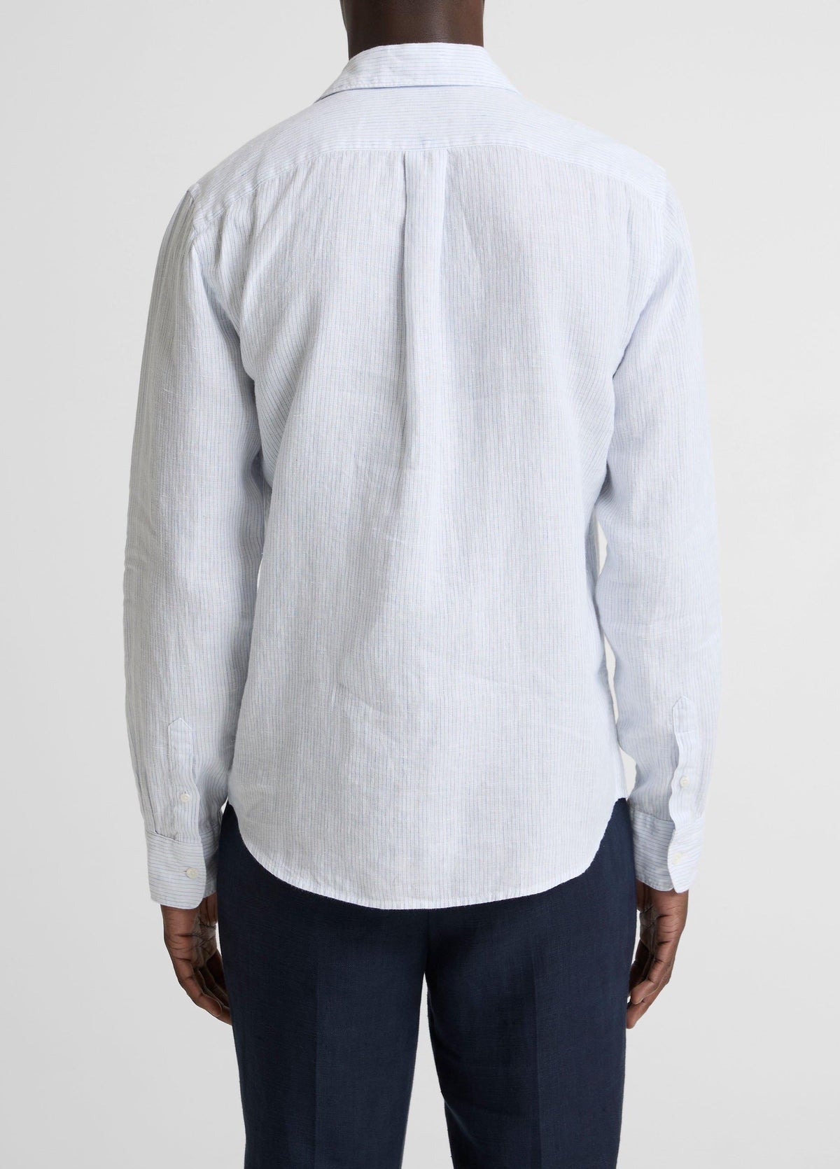 Tate Stripe Linen Button-Front Shirt - US 9315