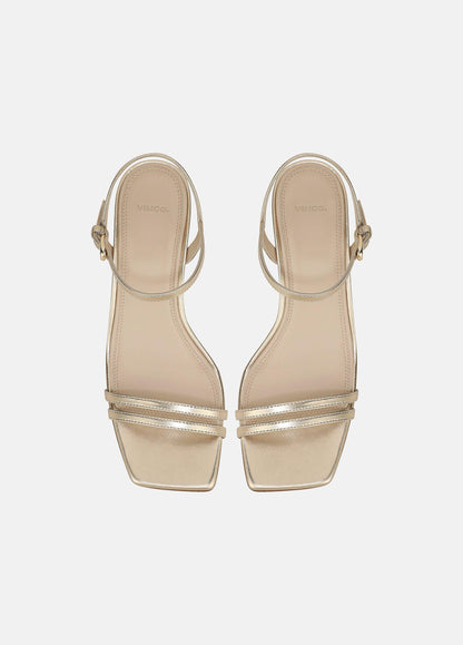 Tilda Metallic Leather Heeled Sandal - US 0367